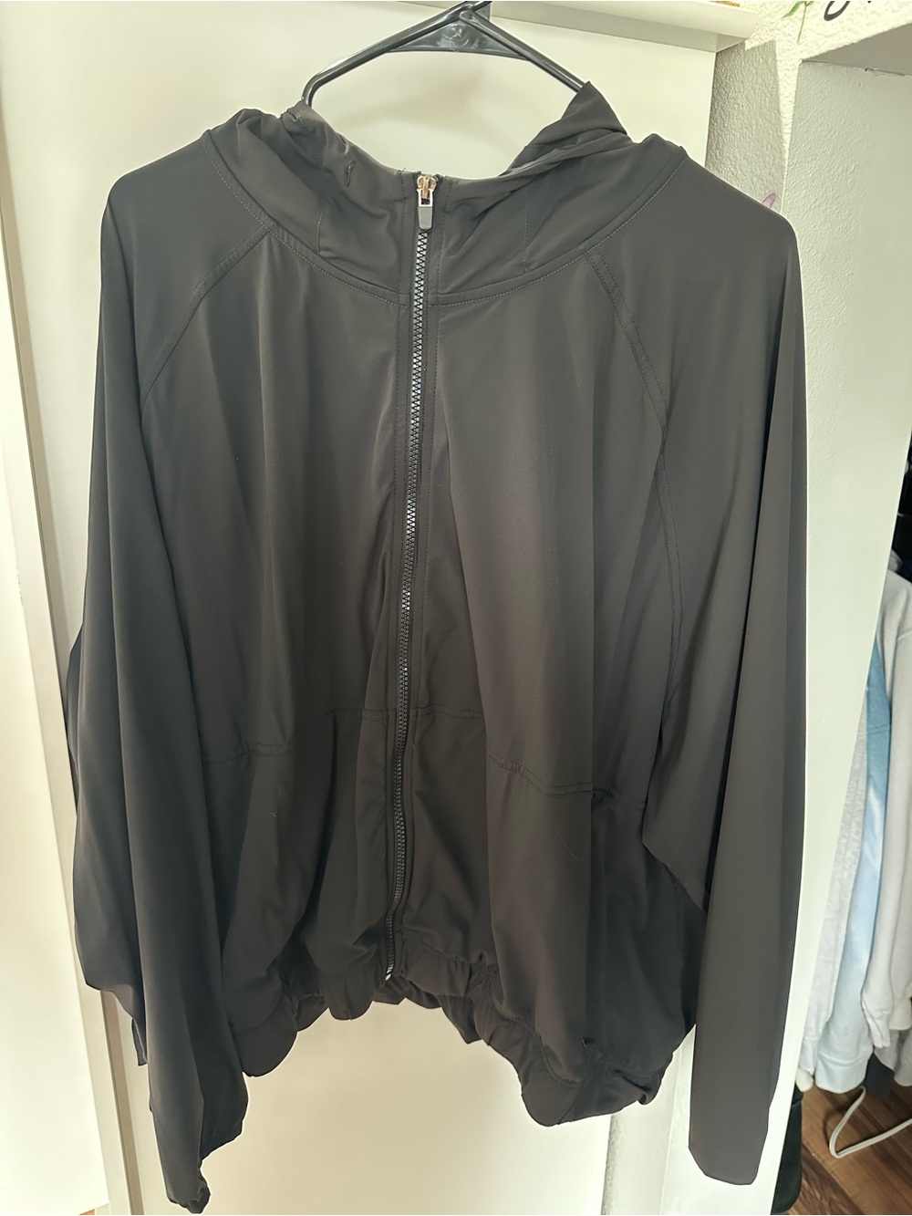 Fabletics Black Hooded Zip Jacket